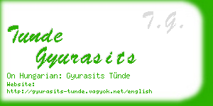 tunde gyurasits business card